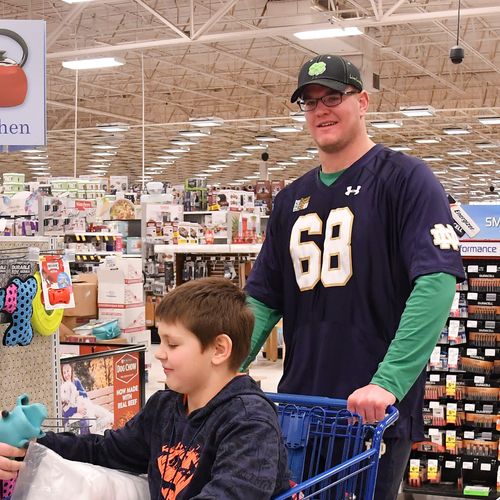 Shop With a Notre Dame Football Player